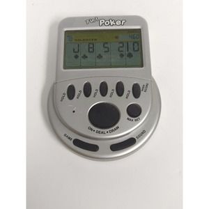 7 in 1 Poker Mega Screen Hand Held Electronic Video Portable Game TESTED WORKING